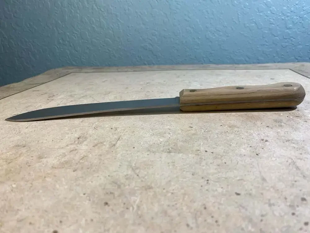 Vintage Ekco Forge G7597 8-inch Butcher Knife with Wood Handle